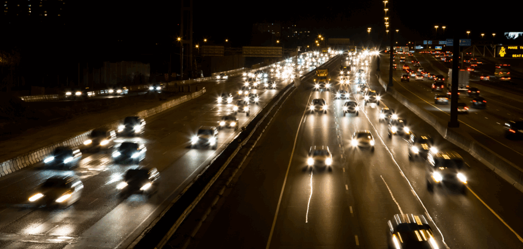 Highway 401 at night