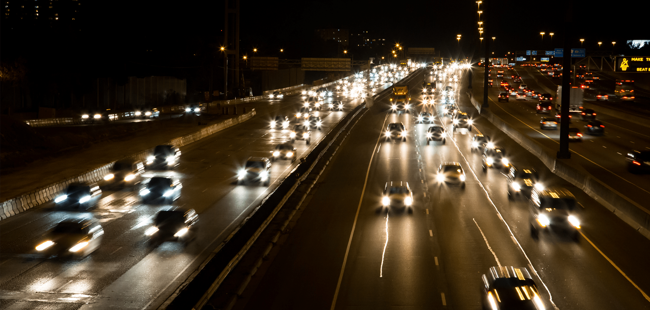 Highway 401 at night