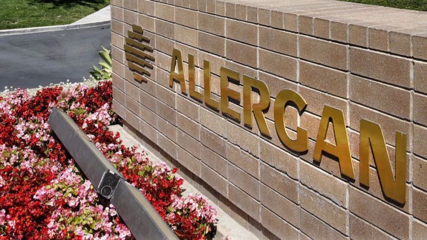 Allergan sign outside offices