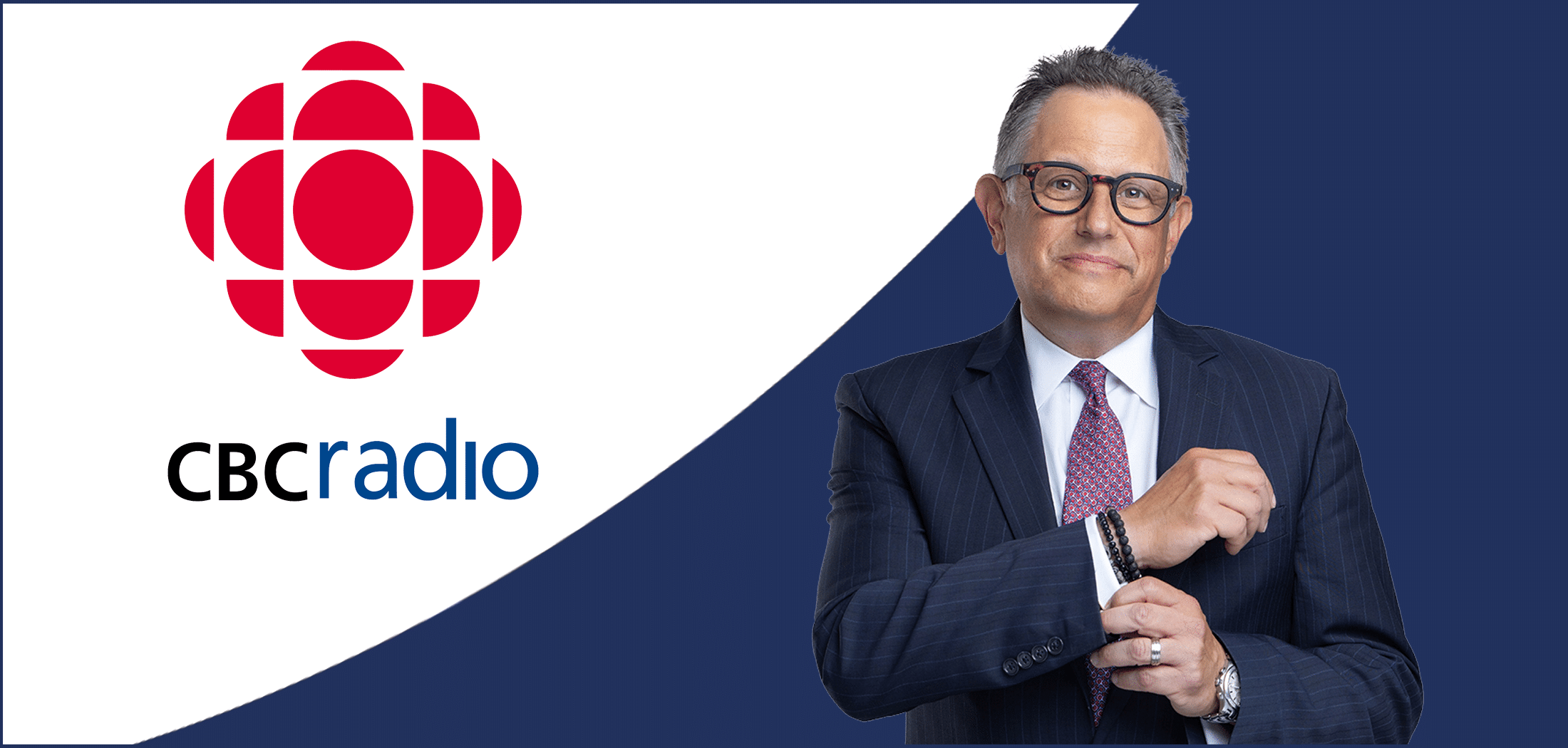 Paul Miller headshot and CBC radio logo