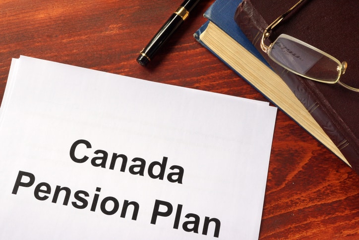 Canada Pension Plan CPP written on a sheet .